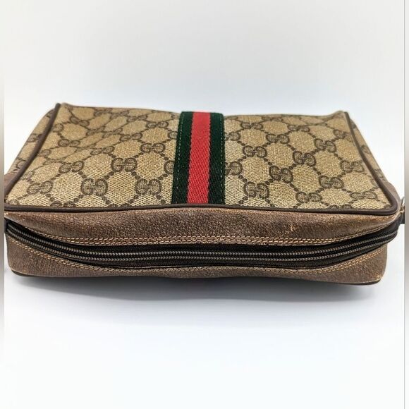 Gucci GG Canvas Web Sherry Line Clutch Bag - Picture 4 of 14